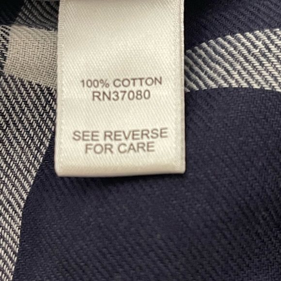 Cato’s Red & Blue Plaid Roll Tab Sleeves Asymmetrical Open front Cardigan shirt - Picture 8 of 8